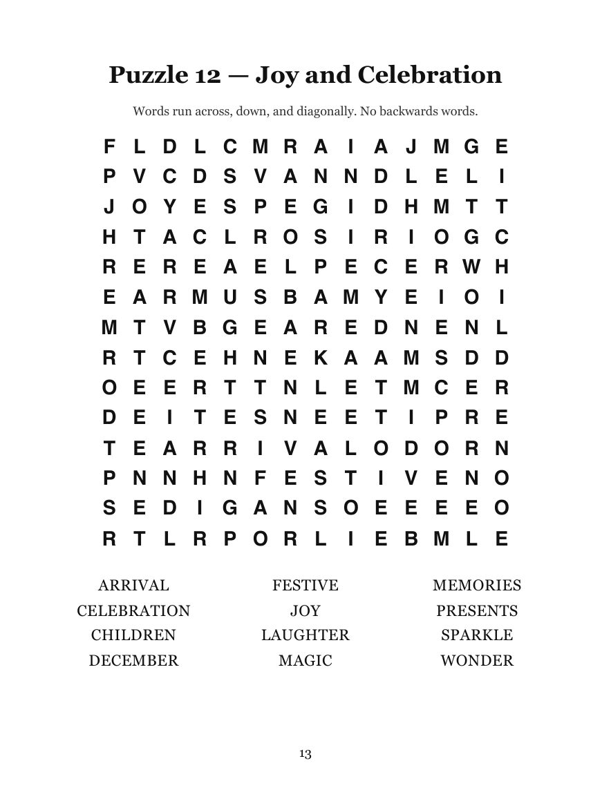 Advent Word Search for Kids preview
