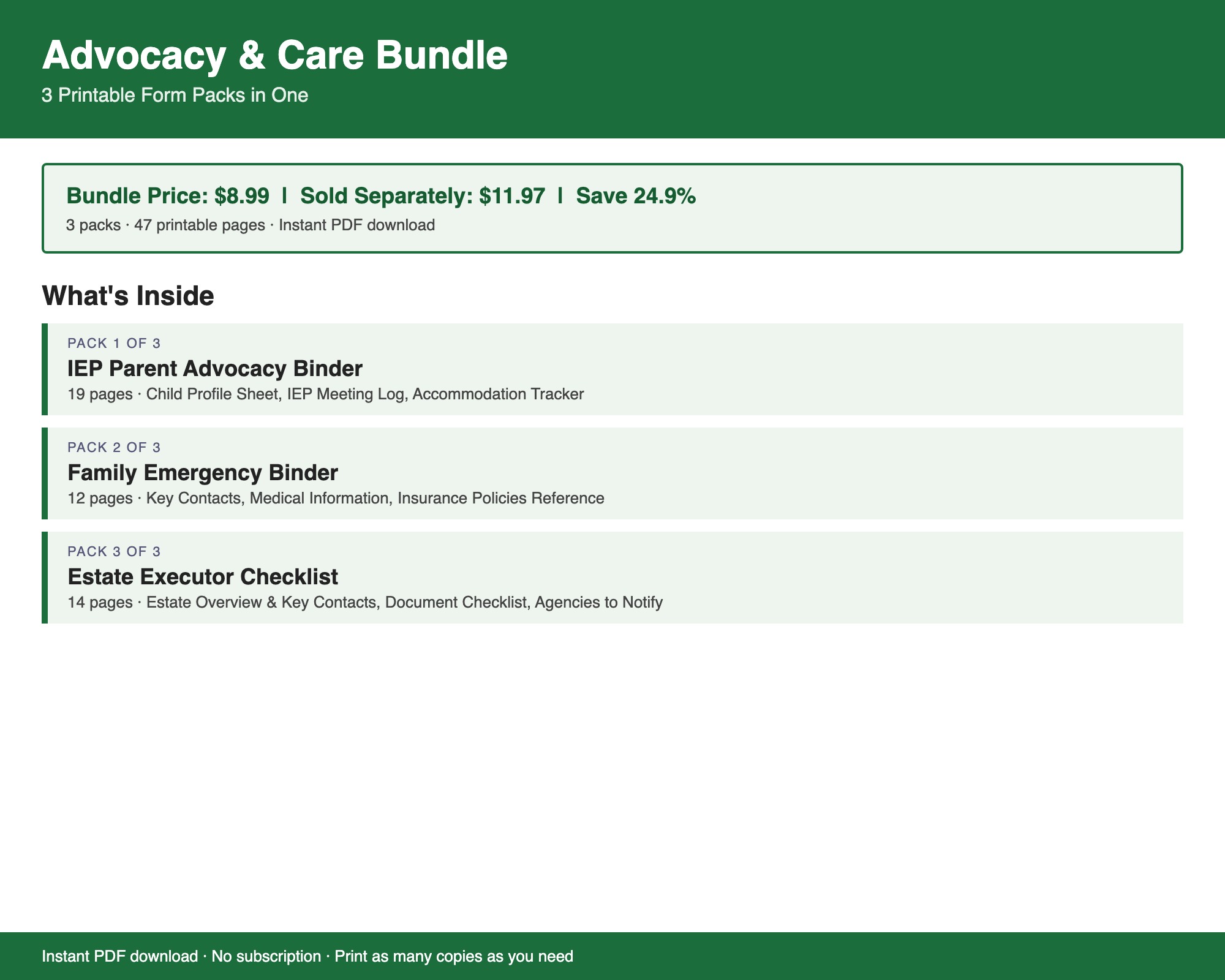 Advocacy & Care Bundle preview
