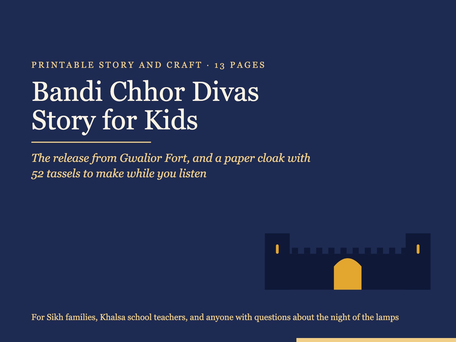 Bandi Chhor Divas Story for Kids with 52-Tassel Cloak Craft preview
