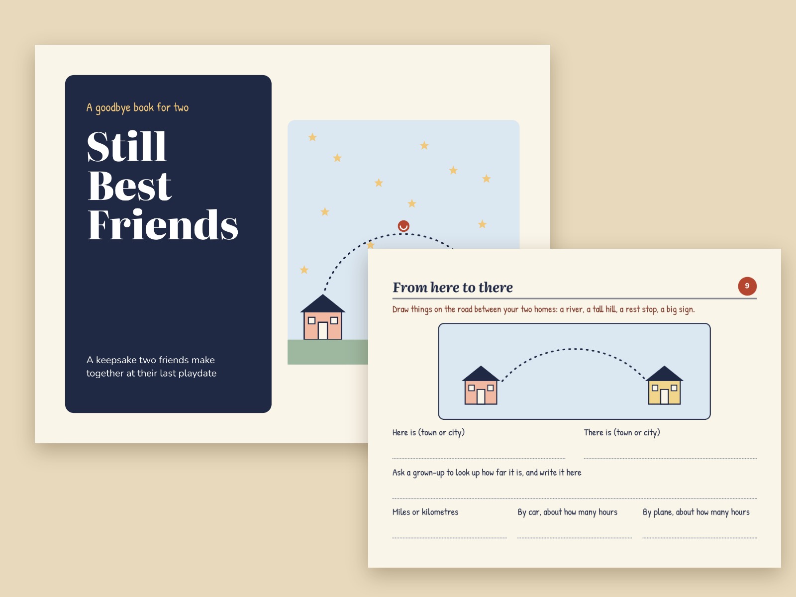 Best Friend Moving Away Goodbye Book: A Keepsake Two Kids Make Together — page preview