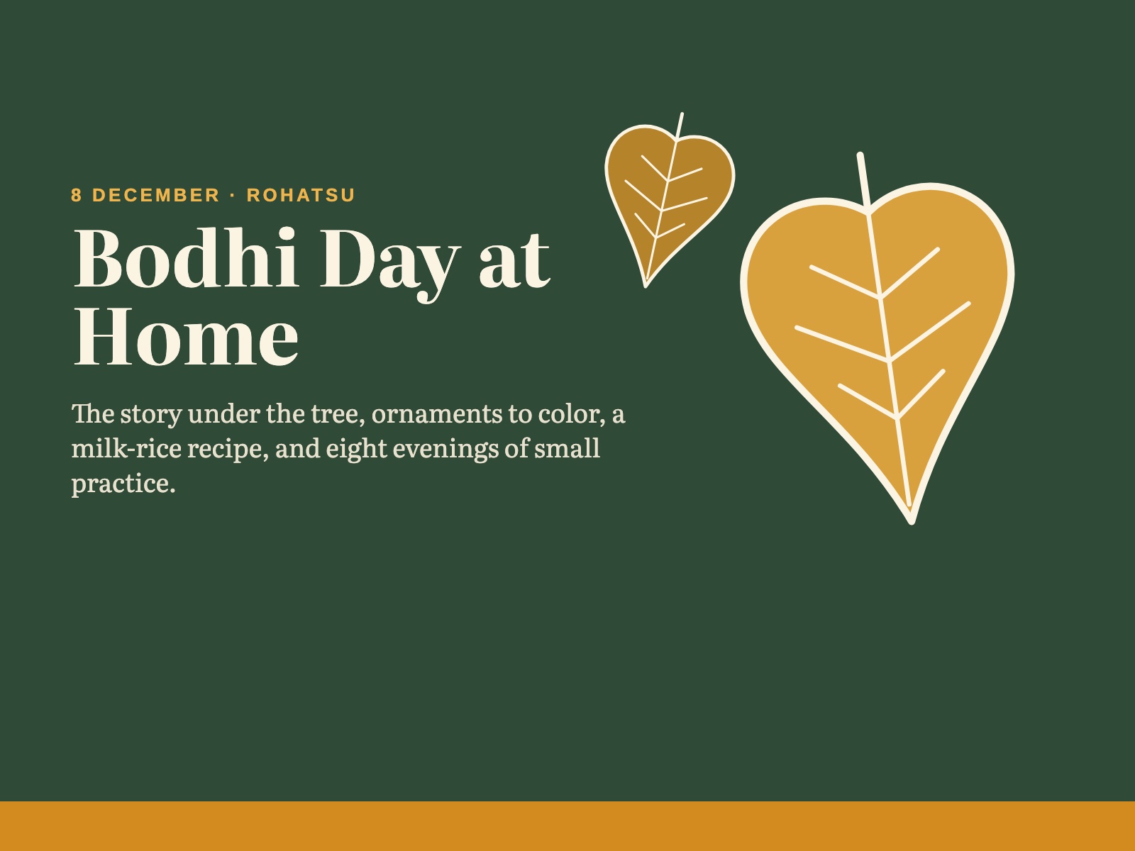 Bodhi Day Family Kit for Kids: Story, Ornaments and Milk-Rice Recipe — page preview
