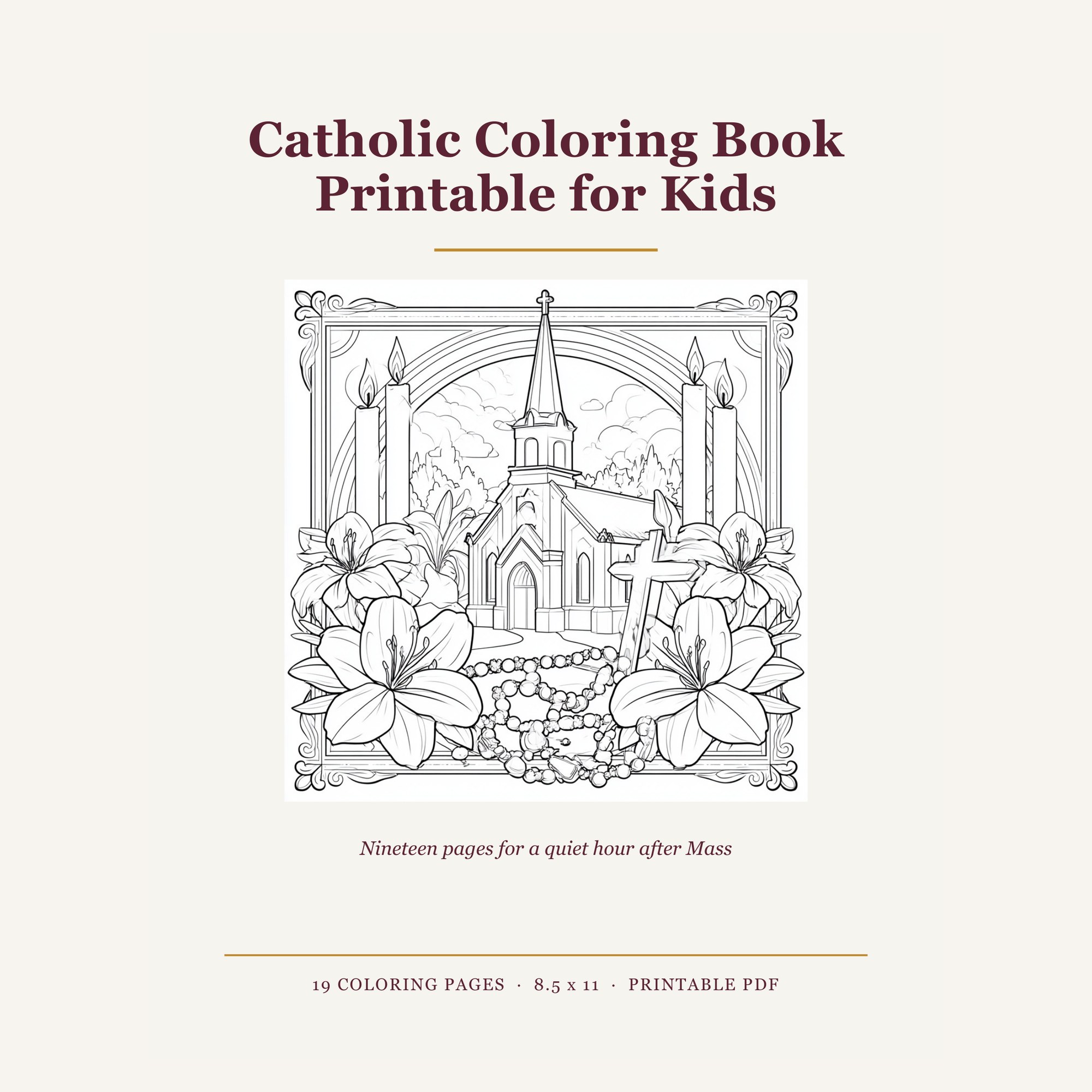 Catholic Coloring Book for Kids preview
