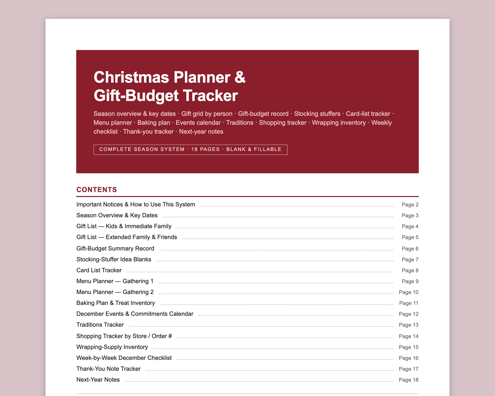 Christmas Planner & Gift Budget Tracker + Kids Activity Pack preview