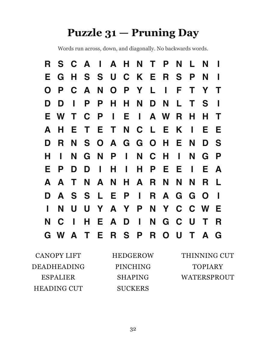 Garden Word Search preview