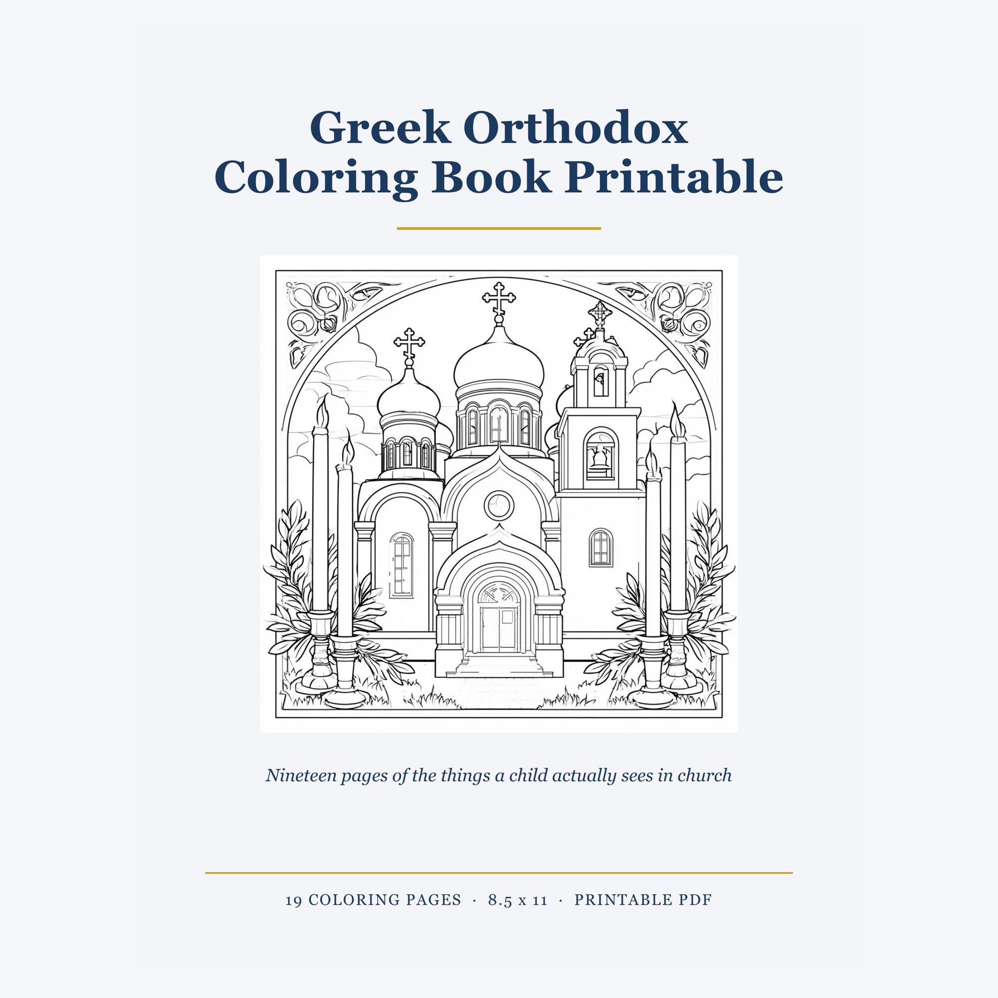 Greek Orthodox Coloring Book preview