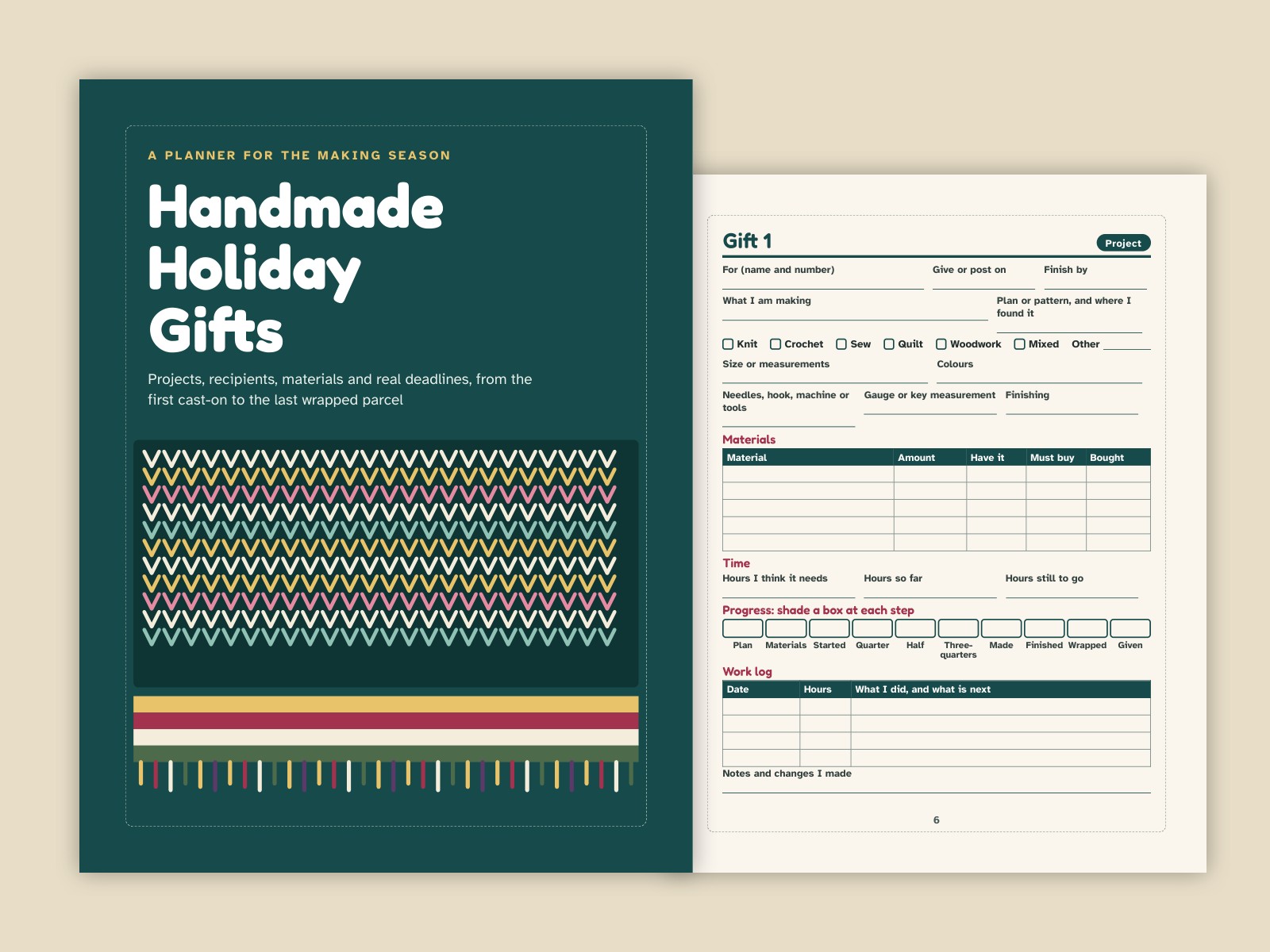 Handmade Holiday Gifts Planner: Projects, Recipients and Deadlines preview