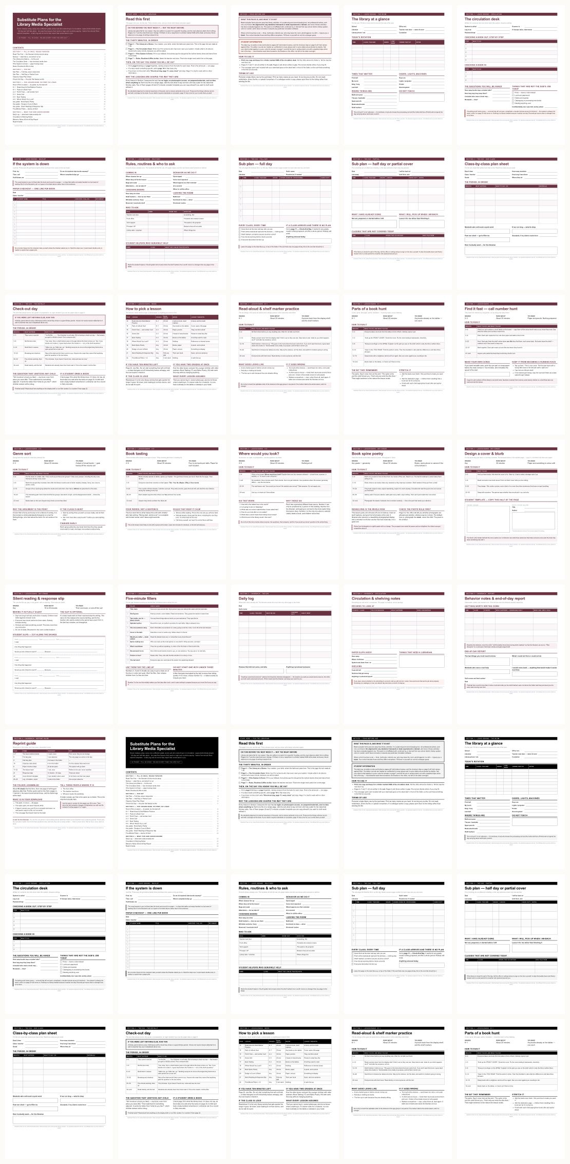 Library Sub Plans &mdash; thumbnails of every page