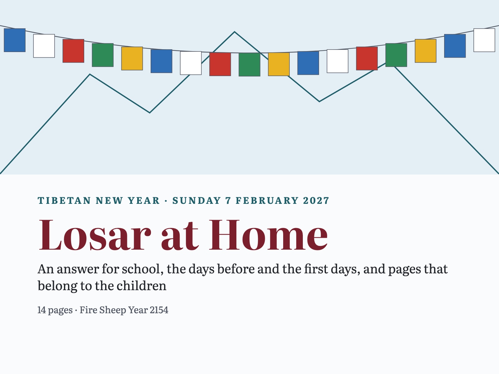 Losar Tibetan New Year Kit for Kids 2027 — page preview
