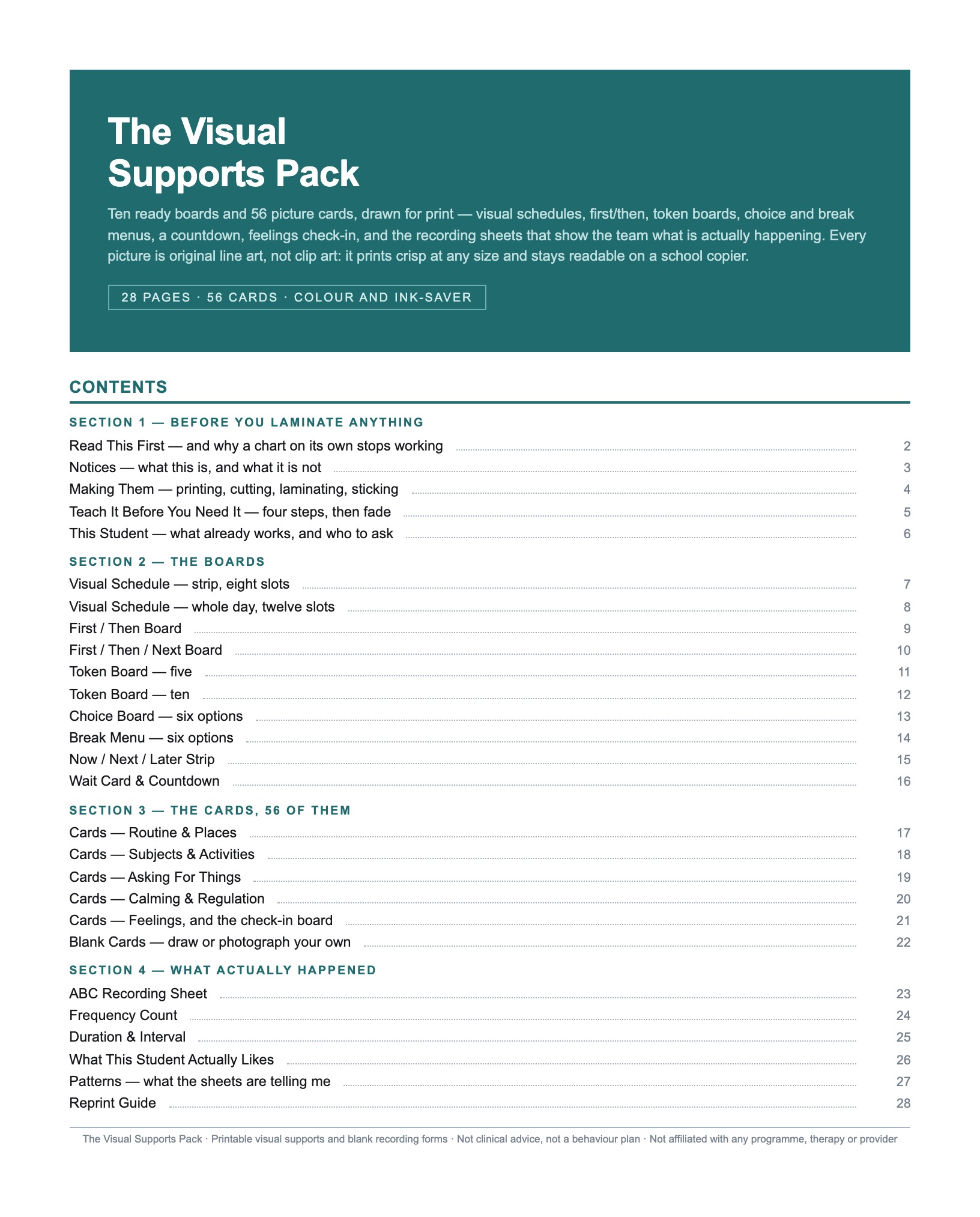 Autism Classroom Visual Supports and Behavior Chart Pack preview